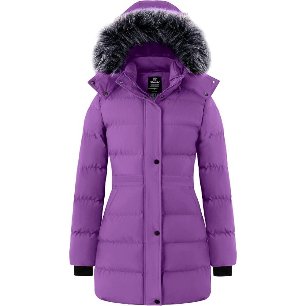 Women's Winter Coats Quilted Long Puffer Jacket Waterproof Hooded Coat